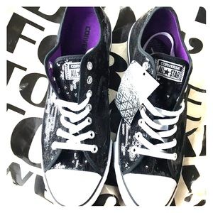 Black Sequin Converse